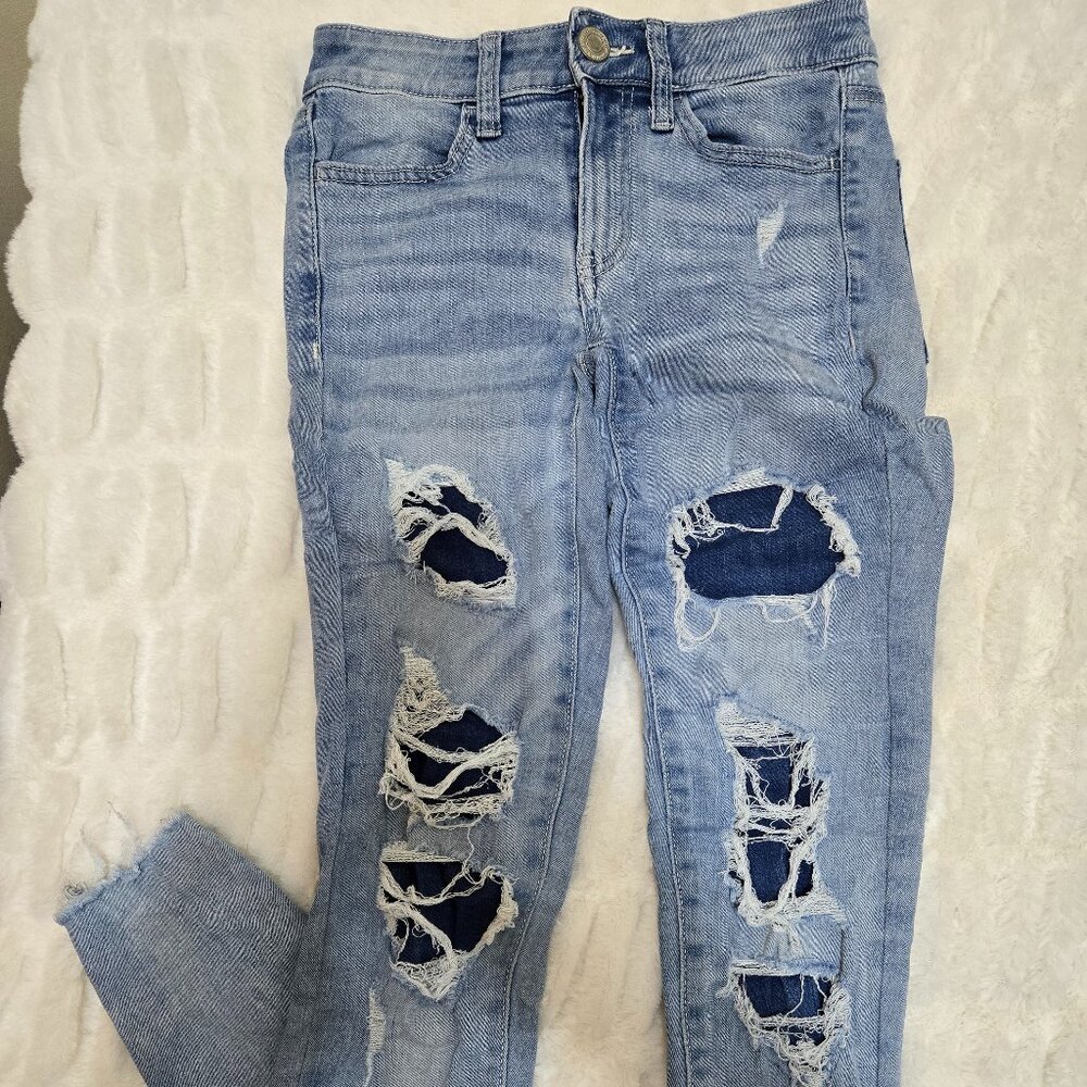 SO Size 1 / 25 W Low Rise Ankle Jegging Women's Blue Jeans